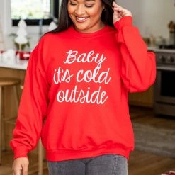Wholesale β Pink Lily Baby It's Cold Outside Script Red Graphic Sweatshirt π 12 Wholesale β Pink Lily Baby It's Cold Outside Script Red Graphic Sweatshirt π -Glam-girl Sales F125489 babyit scoldoutsideredsweatshirt 184236 smooththingsovercharcoal 1 650x