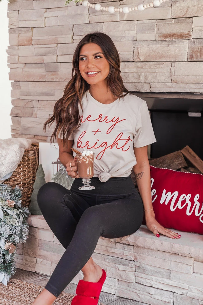 Buy โญ Pink Lily Merry & Bright Script Soft Cream Graphic Tee ๐ฅฐ 5 Buy โญ Pink Lily Merry & Bright Script Soft Cream Graphic Tee ๐ฅฐ - Image 3