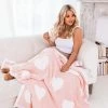 Outlet 😉 Pink Lily Keep You Warm Pink Heart Blanket 🥰 -Glam-girl Sales UNADJUSTEDNONRAW thumb 6bc 650x