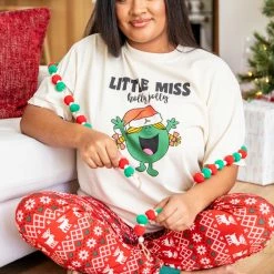 Wholesale 🛒 Pink Lily Little Miss Holly Jolly Ivory Graphic Tee 😍