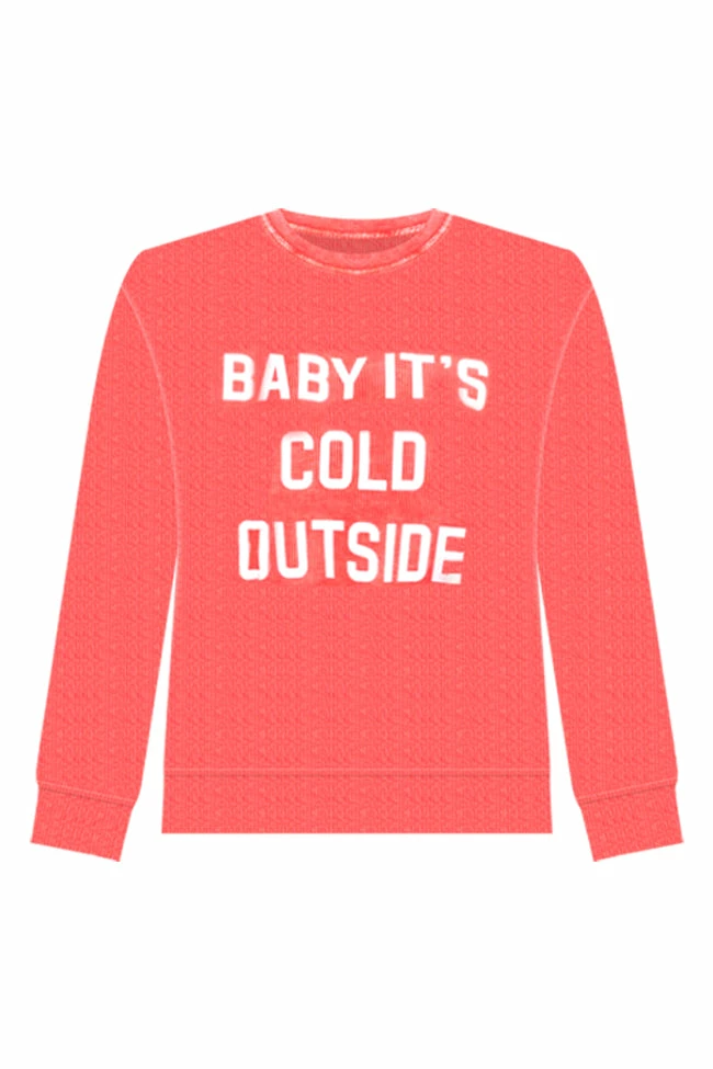 Flash Sale ⭐ Pink Lily Baby It's Cold Outside Block Red Corded Graphic Sweatshirt 🥰 6 Flash Sale ⭐ Pink Lily Baby It's Cold Outside Block Red Corded Graphic Sweatshirt 🥰 - Image 4
