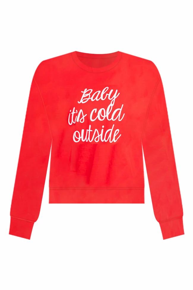 Wholesale β Pink Lily Baby It's Cold Outside Script Red Graphic Sweatshirt π 10 Wholesale β Pink Lily Baby It's Cold Outside Script Red Graphic Sweatshirt π - Image 8