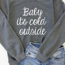 Brand new 💯 Pink Lily Baby It's Cold Outside Script Dark Heather Graphic Sweatshirt ⭐ 12 Brand new 💯 Pink Lily Baby It's Cold Outside Script Dark Heather Graphic Sweatshirt ⭐ -Glam-girl Sales baby its cold outside dark grey 24948 650x
