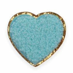 Cheapest 🛒 Pink Lily Heart Multicolor Patches 🎉 -Glam-girl Sales blueheart 650x