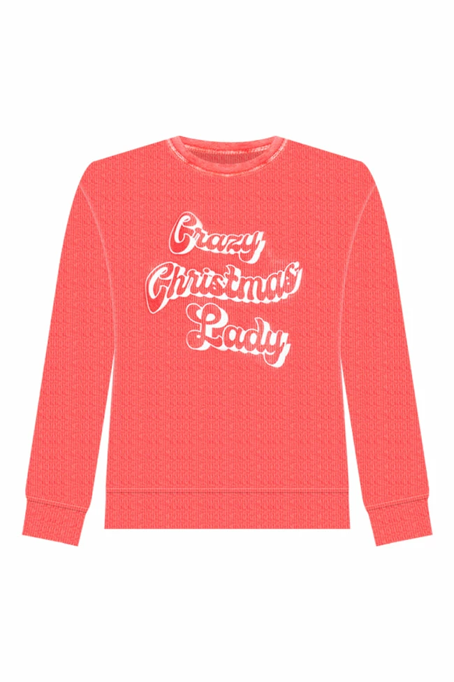 New π Pink Lily Crazy π Christmas Lady Red Corded Graphic Sweatshirt β 6 New π Pink Lily Crazy π Christmas Lady Red Corded Graphic Sweatshirt β - Image 4