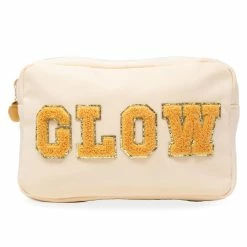 New ❤️ Pink Lily Glow Patch Terracotta/Tan Medium Bag 🔥 -Glam-girl Sales glow 650x