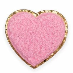 Cheapest 🛒 Pink Lily Heart Multicolor Patches 🎉 -Glam-girl Sales lightpinkheart 650x