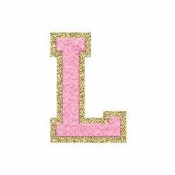 New 🧨 Pink Lily Pink Letter Fuzzy Patches 👏 -Glam-girl Sales pinkL 650x