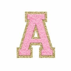 New ๐งจ Pink Lily Pink Letter Fuzzy Patches ๐