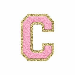 New 🧨 Pink Lily Pink Letter Fuzzy Patches 👏 -Glam-girl Sales pinkc 650x
