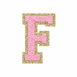New 🧨 Pink Lily Pink Letter Fuzzy Patches 👏 -Glam-girl Sales pinkf 650x