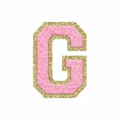 New 🧨 Pink Lily Pink Letter Fuzzy Patches 👏 -Glam-girl Sales pinkg 650x