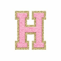 New 🧨 Pink Lily Pink Letter Fuzzy Patches 👏 -Glam-girl Sales pinkh 650x