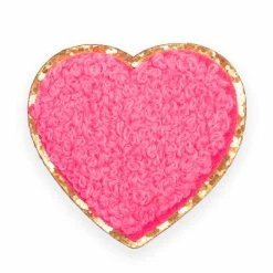 Cheapest 🛒 Pink Lily Heart Multicolor Patches 🎉 -Glam-girl Sales pinkheart 650x