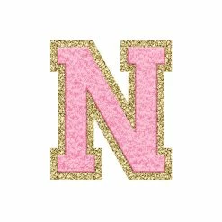 New 🧨 Pink Lily Pink Letter Fuzzy Patches 👏 -Glam-girl Sales pinkn 650x