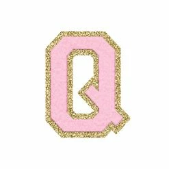 New 🧨 Pink Lily Pink Letter Fuzzy Patches 👏 -Glam-girl Sales pinkq 650x
