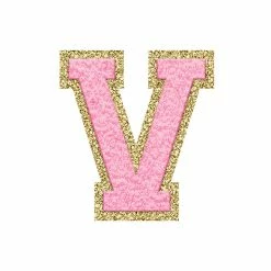 New 🧨 Pink Lily Pink Letter Fuzzy Patches 👏 -Glam-girl Sales pinkv 650x