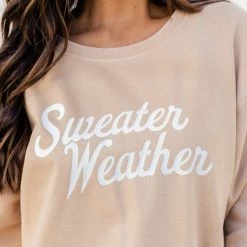 Flash Sale ๐ Pink Lily Sweater Weather Light Tan Graphic Sweatshirt ๐งจ 9 Flash Sale ๐ Pink Lily Sweater Weather Light Tan Graphic Sweatshirt ๐งจ -Glam-girl Sales s174450 8 650x