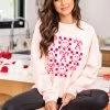Discount ⭐ Pink Lily Checkered 🍬 Candy Cane Pink Corded Graphic Sweatshirt ⭐ -Glam-girl Sales v172138 176202 darlinggrace 2 650x
