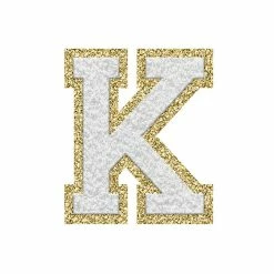 Best Sale 🥰 Pink Lily White Letter Fuzzy Patches ✨ -Glam-girl Sales whitek 650x