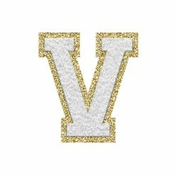 Best Sale 🥰 Pink Lily White Letter Fuzzy Patches ✨ -Glam-girl Sales whitev 650x