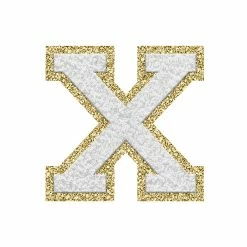 Best Sale 🥰 Pink Lily White Letter Fuzzy Patches ✨ -Glam-girl Sales whitex 650x